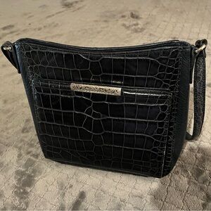 Brighton Silver and Blue Crossbody Bag with Sleek Design